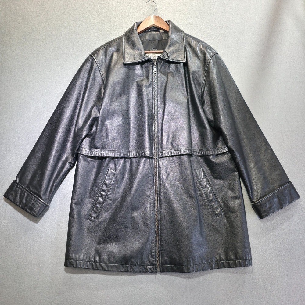 Ricardo Men's Black Genuine Leather Jacket Size XL
